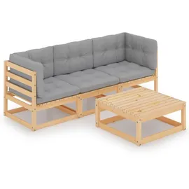 vidaXL Garten-Lounge-Set 4-tlg. beige