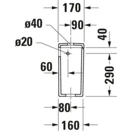 Duravit No.1 Spülkasten 390x170mm