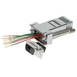 EFB ETM23066 Modular-Adapter D-Sub09 Stecker / RJ45 Buchse, metallisiertes Gehäuse
