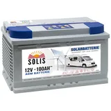 AGM 100Ah 12V Versorgungsbatterie Solarbatterie Bootsbatterie Batterie Wohnmobil zyklenfest (100AH 12V)