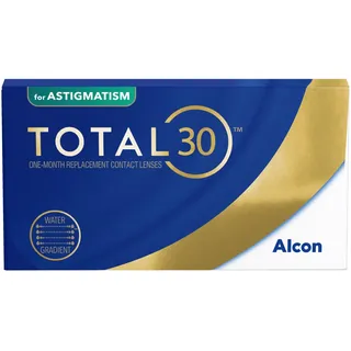 TOTAL30 for Astigmatism Monatslinsen weich | 6 Stück | BC 8.6 mm | DIA 14.5 mm | CYL 1.75 | ACHSE 160 | -02.50 Dioptrien