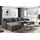 Sofnet Wohnlandschaft Leno U mit Schlaffunktion - U-Form Couch, Ecksofa mit Bettkasten, Couchgranitur mit Bettfunktion, Schlafsofa, Big Sofa - Velours Sto... - Dunkelgrau