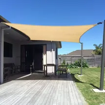 SUNNY GUARD Sonnensegel, rechteckig, Sandfarben, UV-Schutz, für Hinterhof, Terrasse, Garten, Outdoor-Aktivitäten und Einrichtungen, 3 m x 4 m