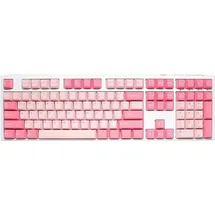 Ducky One 3 Gossamer Pink Gaming Tastatur - MX-Ergo-Clear US Englisch Pink Weiß