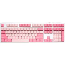 Ducky One 3 Gossamer Pink Gaming Tastatur - MX-Ergo-Clear US Englisch Pink Weiß