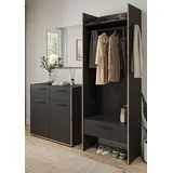 inn.furn Salud Garderoben-Set 180 x 189 x 37 cm Grau