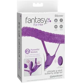 Fantasy For Her Vibro-String „Ultimate G-Spot Butterfly Strap-on“ mit Fernbedienung, lila