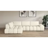 otto home Ecksofa OTTO HOME "AZITA L-Form, XXL 352 cm Designsofa in Bubble-Opitk", beige (creme), B:352cm H:72cm T:210cm, 100% Polyester, Sofas, Ecksofa, lose Rückenkissen, traumhafte Steppung
