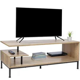 Relaxdays TV-Lowboard 106 x 40 x 39,5 cm Schwarz Holz/Metall