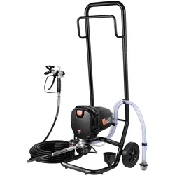 VEVOR Rollbares Airless-Farbspritzgerät, 750 W, 3000 psi, Hocheffizientes Elektrisches Spritzgerät, Farbspritzgeräte Spritzlackiermaschine Hochdruck-Airless-Farbsprühsystem mit 15 m Schlauchlänge