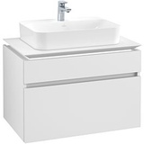 Villeroy & Boch Legato Waschtischunterschrank B754L0MS 80x55x50cm, mit LED-Beleuchtung, White Matt