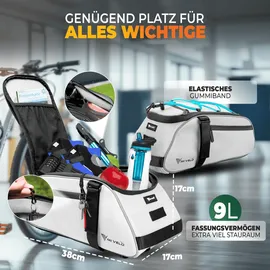 MIVELO 3in1 Gepäckträgertasche grau/silber