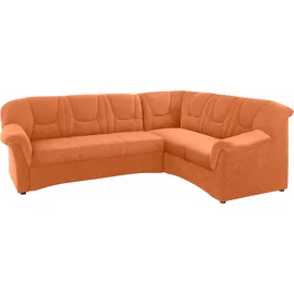 DOMO collection Ecksofa »Sarafina zeitlos und komfortabel, optional mit Federkern, L-Form«, wahlweise mit Bettfunktion orange