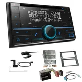 Kenwood DPX-7300DAB 2-DIN Autoradio mit Bluetooth Digitalradio DAB+ USB CD passend für Ford Fusion 2005-2012 schwarz