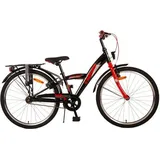 Volare Thombike Kinderfahrrad - Jungen - 24 Zoll - Schwarz Rot - Zweihandbremsen