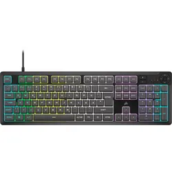 Corsair K55 Core RGB Gaming-Tastatur grau - Membran-Gaming-Tastatur mit 10-Zonen-RGB-Beleuchtung und 4 dedizierten Medientasten