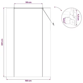 vidaXL Bambusrollo 160 x 220 cm Braun