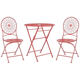 Beliani Bistro Set SCARIO Rot