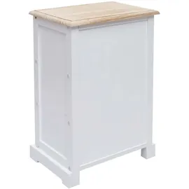 Mendler HWC-K87 63 x 40 x 28 cm Weiß / Natur