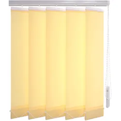 Lamellenvorhang LIEDECO "Vertikalanlage 127 mm" Gr. 14, gelb, B:250cm H:250cm, Jalousien