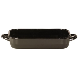 Krüger Bräter, Emaille (1-tlg), Backofengeeignet schwarz 18,5 cm x 26 cm x 6 cm