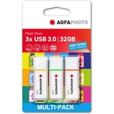 AgfaPhoto USB 3.2 Gen 1 32GB Color Mix MP3 (32 GB, USB 3.2), USB Stick, Mehrfarbig