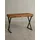 KADIMA DESIGN Schreibtisch Sheesham, X-förmiges Metallgestell, Schublade. 120x55x78 cm