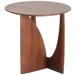 360Home Einfacher runder kleiner Couchtisch Kaffeetisch Tisch Wohnzimmer MassivHolz