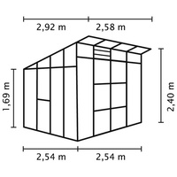 Alu ESG 3 mm/Dach HKP 6 mm 7,6 m2