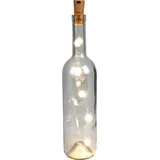 Buri Flaschenlicht 15 LEDs Lichterkette Korken Drahtlichterkette Dekolicht Partylicht, Variante:Schneeflocke