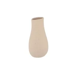 Vase   , beige , Steinzeug , Maße (cm): H: 19  Ø: 10