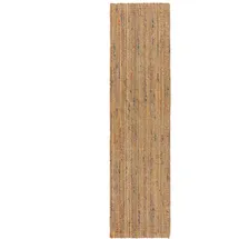 KADIMA DESIGN Jute Teppich handgewebt strapazierfähig naturfaser | 60x230cm
