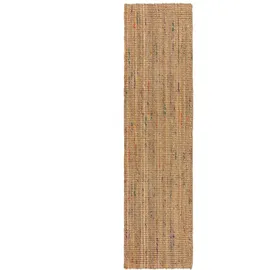 KADIMA DESIGN Jute Teppich handgewebt strapazierfähig naturfaser | 60x230cm