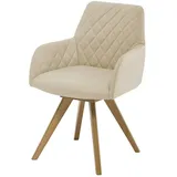Dine + Mine Esszimmerstuhl  Bristol 1 , beige , Maße (cm): B: 61 H: 88 T: 66.5
