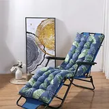 Morbuy Deckchair Auflagen für Gartenliegen, Sonnenliege Kissen Tragbare Garten Innenhof Gepolstertes Bett Relax-Liegestuhl Sitzauflage für Wohnzimmer,Deckchair, Innen, Außen (48x168cm,grüne Blätter)
