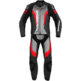 Spidi Laser Touring Lederkombi - Schwarz/Hellgrau/Rot / 48