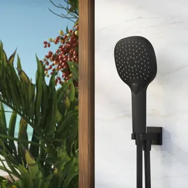 CHRIS BERGEN Handbrause mit Brauseschlauch Schwarz 160 cm