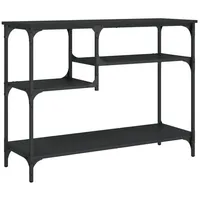 VidaXL Konsolentisch mit Ablagen Schwarz 100x35x75 cm
