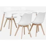 sweeek - Rechteckiger Esstisch + Stühle - Hedvig