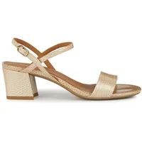 Geox D New ERAKLIA 50 Heeled Sandal, DK Skin, 36 EU