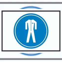 HB-Druck Schutzkleidung tragen Symbol Schild A2 (420x594mm)