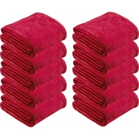 Wohndecke Fleece Wohndecke 10er-Pack "Amarillo", REDBEST, Fleece Uni rot 150 cm x 200 cm