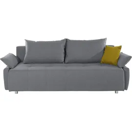 Collection AB Schlafsofa Kunstleder 2-Sitzer Grau