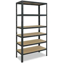 shelfplaza HOME 200x45x50 cm Schwerlastregal anthrazit mit 6 Böden und 145 kg Traglast pro Boden