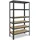 shelfplaza HOME 200x45x50 cm Schwerlastregal anthrazit mit 6 Böden und 145 kg Traglast pro Boden