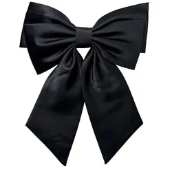 Filippa Firenze Haarklammer Big Bow mit großer Doppel-Schleife aus schwarzem Satin Haarschmuck   