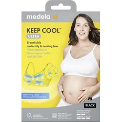 Medela Keep CoolTM Ultra Komfort Schwangerschafts- und Still-BH, schwarz - schwarz - M