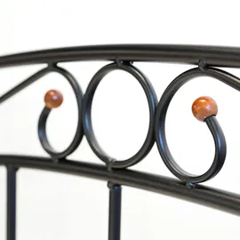 Homestyle4u Metallbett 140 x 200 Braun