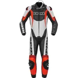 Spidi Sport Warrior Pro Perforierte 1-Teiler Motorrad Lederkombi, schwarz-rot, Größe 48