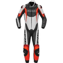 Spidi Sport Warrior Pro Perforierte 1-Teiler Motorrad Lederkombi, schwarz-rot, Größe 48
